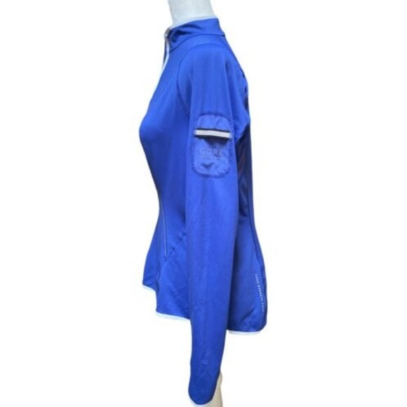 Gore running wear royal blue white trim longsleeve athletic top size Large L - Picture 6 of 11